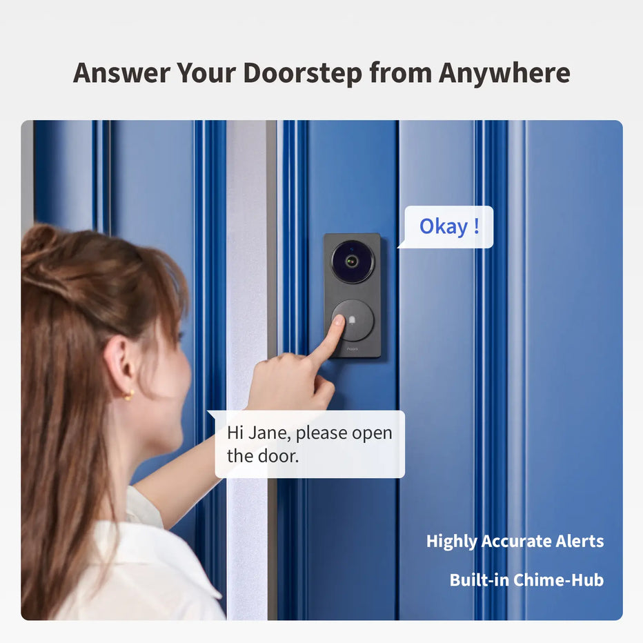 Doorbell Camera Hub G410 + Door and Window Sensor (3 Pack)